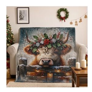 Highland Cow Throw Blanket